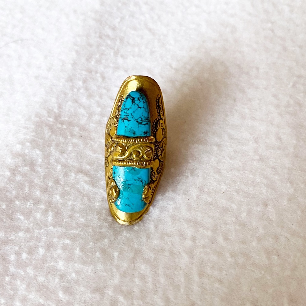 Brass & Turquoise Ring
